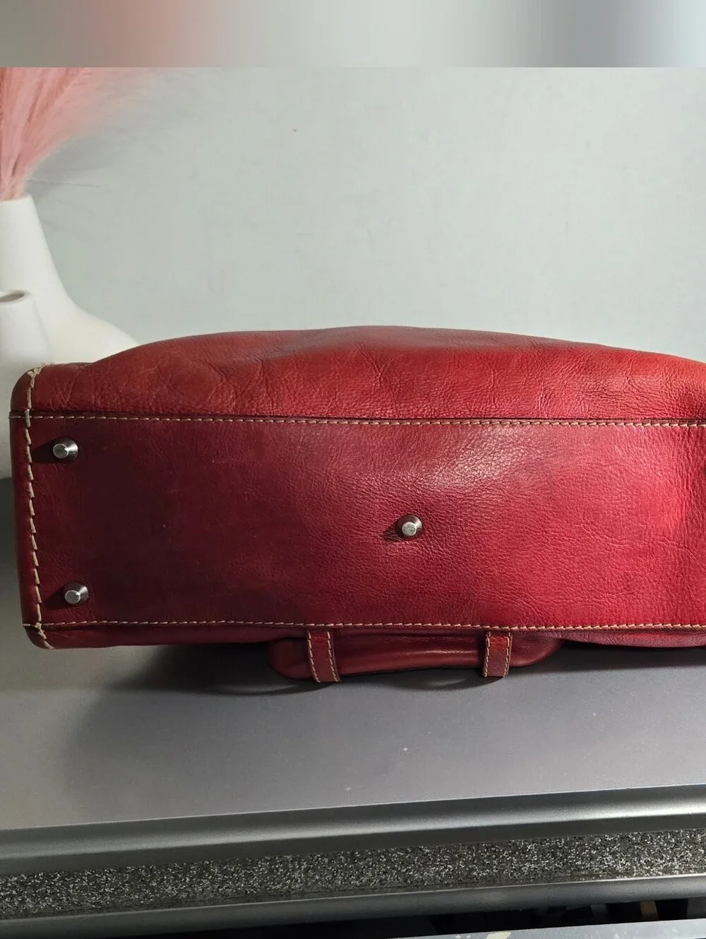 Vintage 2000s Chloé Red Leather Edith Satchel Handbag Y2K Made in Italy
